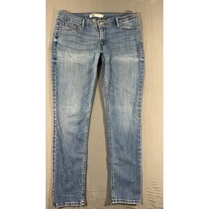Levi's 524 Skinny Jeans Womens 31 Blue Medium Wash Denim Cotton Logo Streetwear